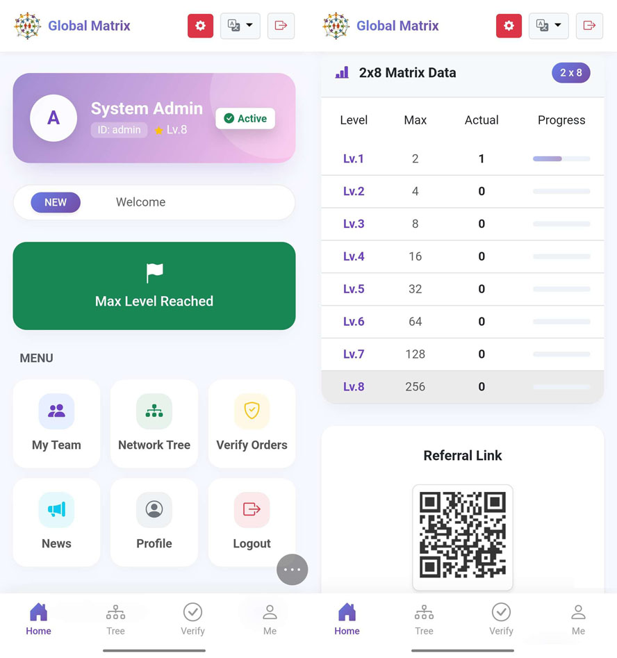 中英繁简三语2x8二二复制矩阵系统前端截图