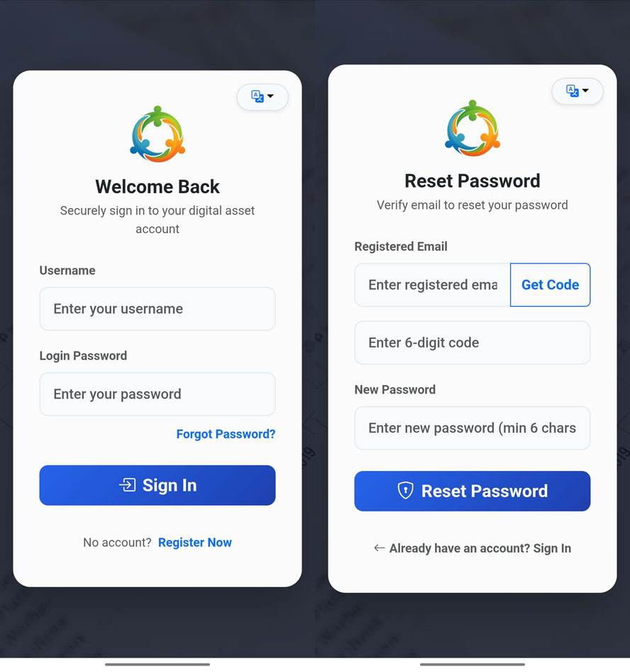中英繁三语双轨电子股三进三出拆分盘系统前台截图