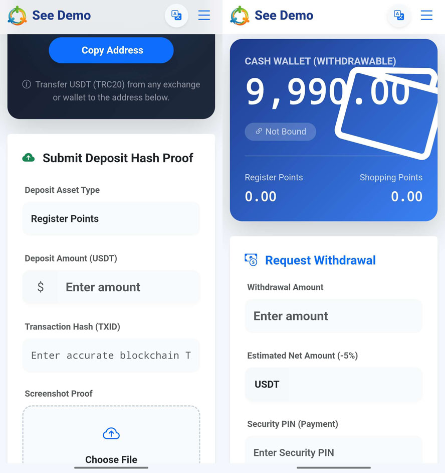 中英繁三语双轨多级别带商城和转盘系统前台截图
